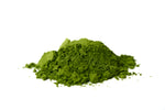 Omorie Emerald Ceremonial Matcha loose powder pile showing fine texture and deep green hue