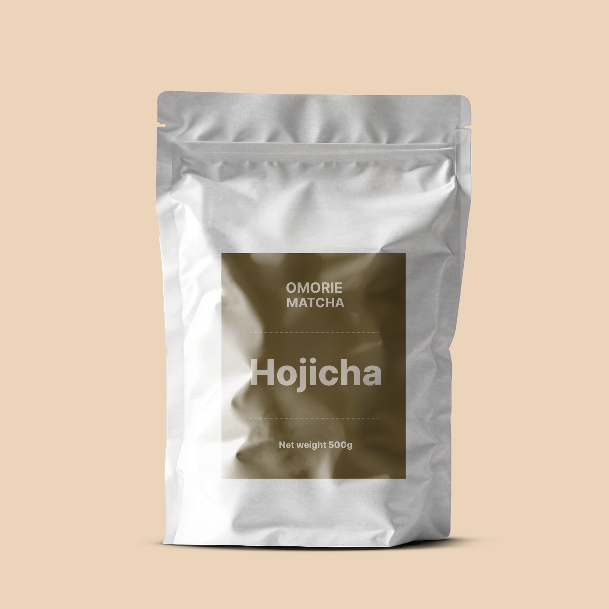 Omorie Matcha hojicha  500g cafe bag packaging