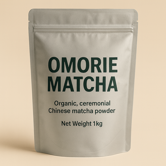 Omorie Matcha 1kg bag — Chinese matcha green tea powder for cafes. 